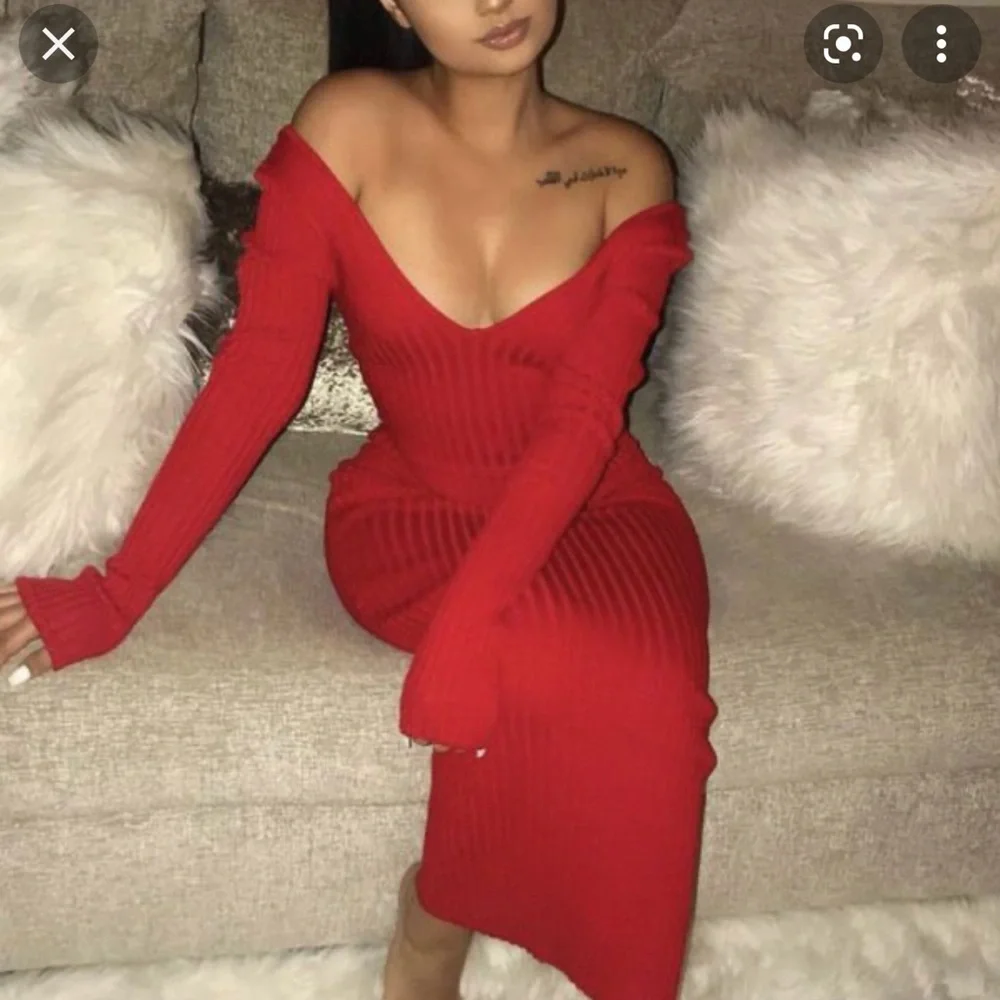 Red Hera collection midi dress - Picture 5 of 10